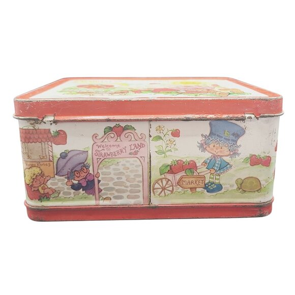 Aladdin Strawberry Shortcake Collectible Metal Lunch Box Tin & Thermos 1980 VTG - Picture 13 of 16